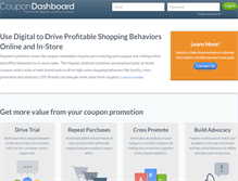 Tablet Screenshot of coupondashboard.com
